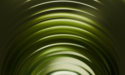 Elegant Green Gradient Circular Loops Design - Contemporary Abstract Rounded Shapes with Smooth Reflective Surface
