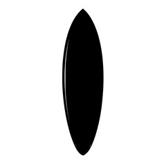 a black silhouette of a surfboard on a white background black, icon, silhouette, surfboard , Generative art.