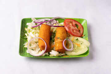 Rolls frit légumes végétarien plat spécialité Indienne