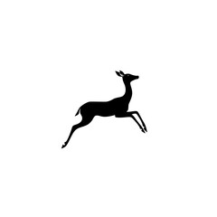black silhouette of a deer on a white background black, deer, silhouette , Generative art.