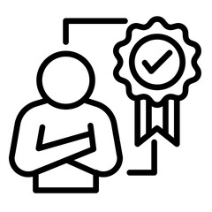 Trusted Leader  Icon Element For Design	