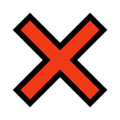 Obraz premium Cross Mark