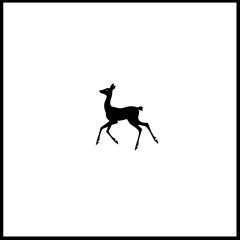 Obraz premium a black and white picture of a deer black, deer, picture, silhouette , Generative art.