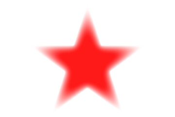 Red star on white background