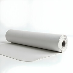 Unrolled Mat on White Background Showing Material Texture
