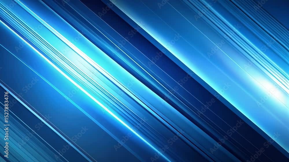 Poster abstract diagonal blue lines background with gradient lighting effects and modern geometric shapes f
