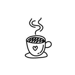 Hand drawn hot drink