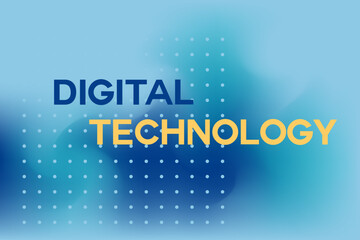 Abstract glowing digital futuristic background blurred blue gradient backdrop with flowing yellow geometric shapes. Futuristic corporate design, modern technology. Ideal for website banner, presentati