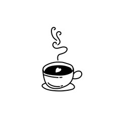 Hand drawn hot drink