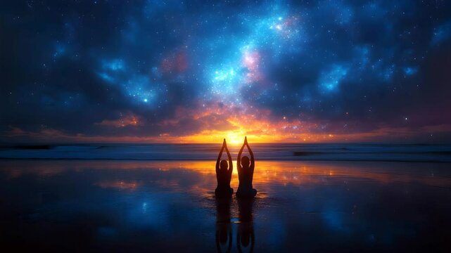 Female doing stretching body in the morning video sunset yoga on the beach video meditation on the beach video meditation at the beach video few people doing yoga in the beach video - Powered by Adobe