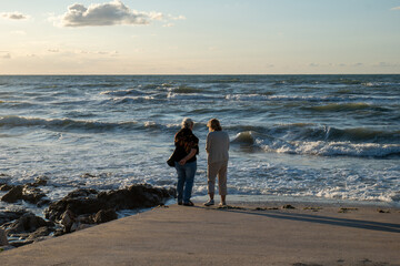 couple walking on the beach