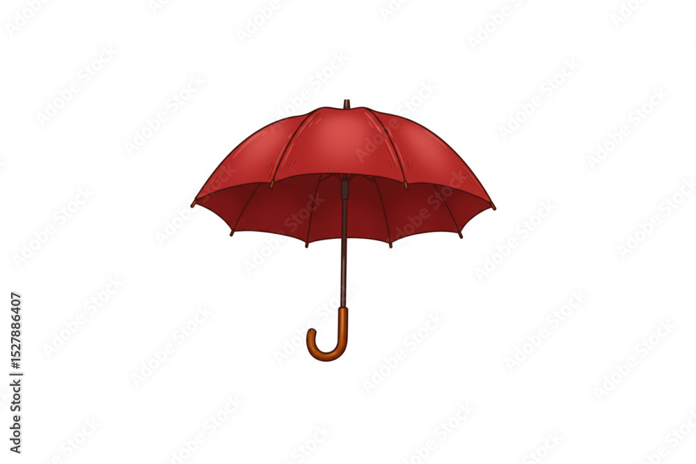 Poster classic red umbrella design perfect for branding logos and icon design projects a scalable graphic r