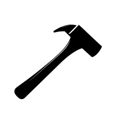 a black silhouette of a hammer on a white background black, hammer, icon, silhouette , Generative art.