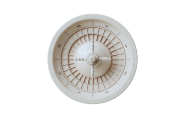 Elegant Cream Colored Roulette Wheel Casino Gambling Game Equipment Close Up