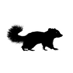 a black silhouette of a squirrel on a white background black, silhouette, squirrel, stand, tail , Generative art.