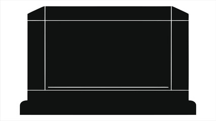 Vector Silhouette of a Generac generator./Clean, minimalist illustration of a Generac generator.