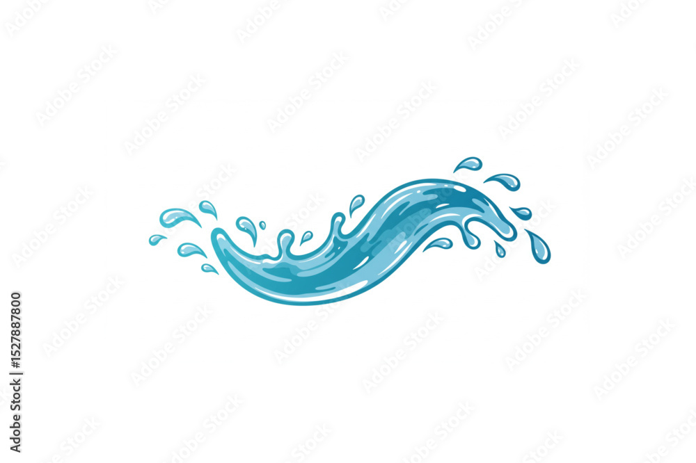 Poster dynamic water splash design perfect for branding logos icons and web design projects needing a fresh