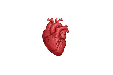 Detailed Scalable Heart Anatomy Graphic Perfect for Medical Designs, Logos, and Branding Projects