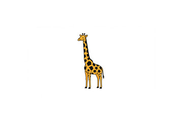 Obraz premium giraffe isolated vector illustration on white background
