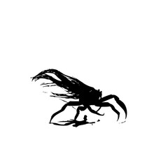 black silhouette of a galloping horse on a white background black, horse, silhouette , Generative art.