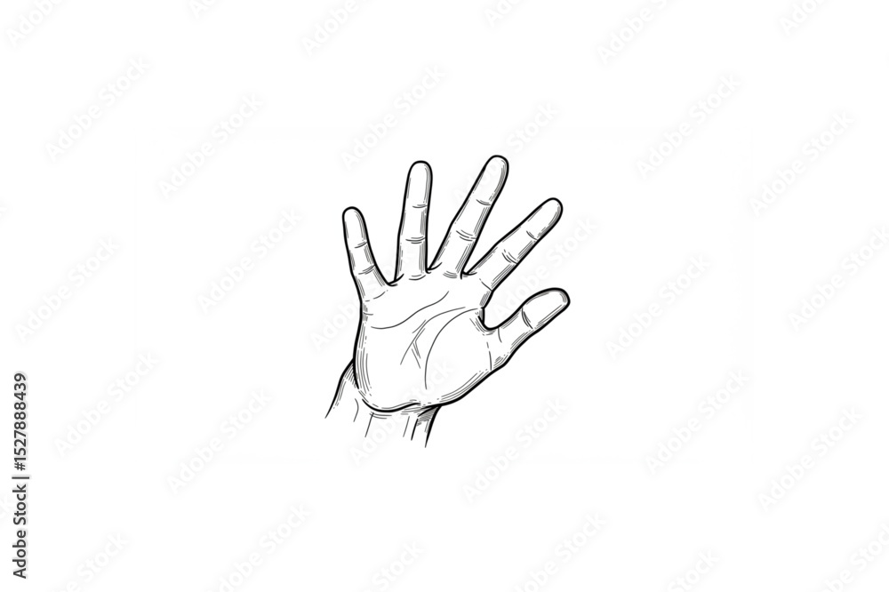 Poster detailed hand drawing perfect for logo design branding projects needing a scalable graphic element f
