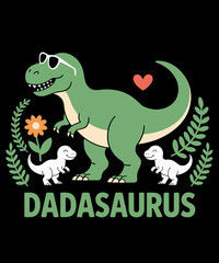 Vintage DadaSaurus Dinosaur Matching Family funny Fathers Day