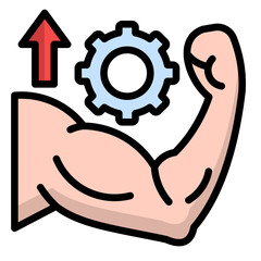 Leadership Strength  Icon Element For Design	