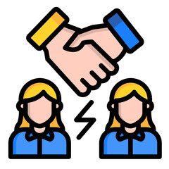 Conflict Resolution  Icon Element For Design	