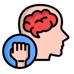 Fortified Mind  Icon Element For Design	