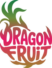 Dragon Fruit typography creative branding text vector logo design