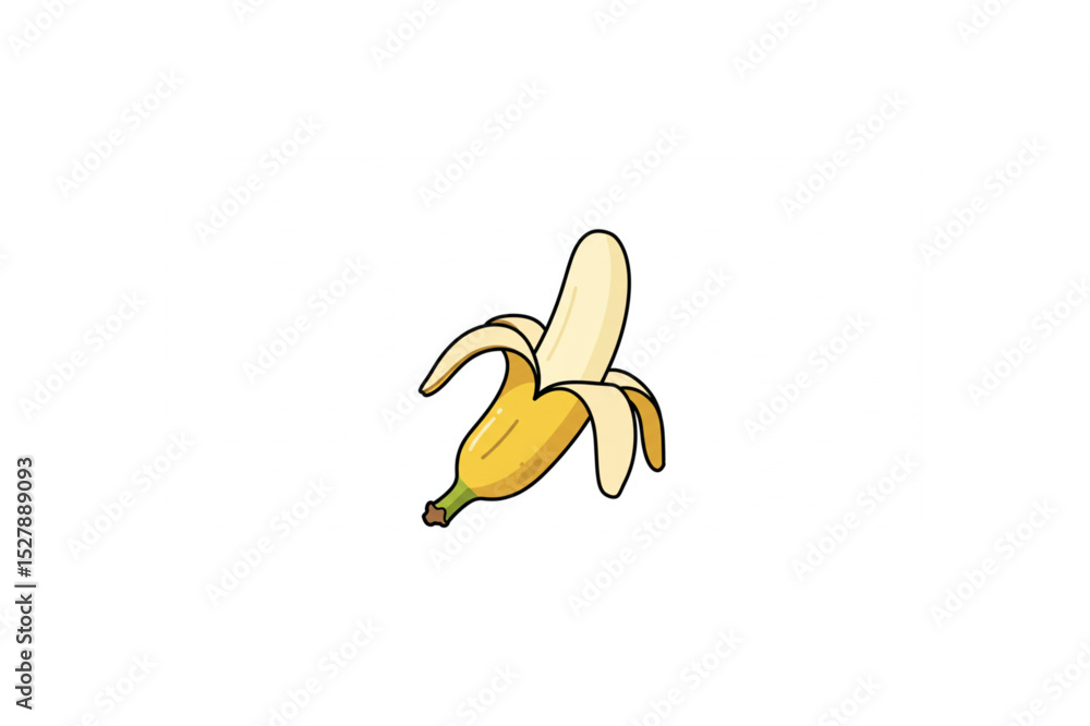 Poster delightful peeled banana design perfect for branding logos icons and playful app interfaces creating