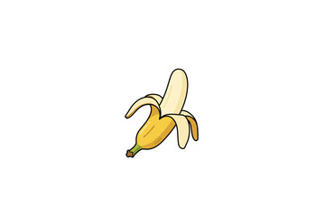 Delightful peeled banana design perfect for branding logos icons and playful app interfaces creating a fresh and appealing visual style