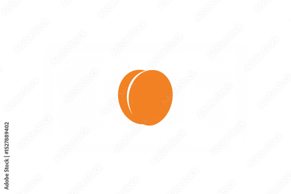 Poster a simple apricot design perfect for branding logos icons and app interfaces offering a fresh and min