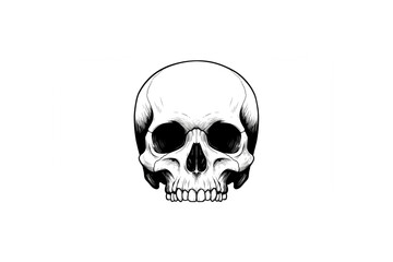 Detailed Human Skull Graphic Design perfect for Branding Logos or Tattoo Designs a high quality scalable artwork