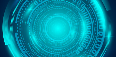 Abstract Futuristic Digital Interface HUD Technology Background.	