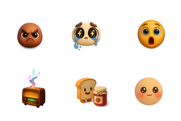 Obraz premium Chibi-Inspired Illustrations Featuring Bright, Shiny Eyes