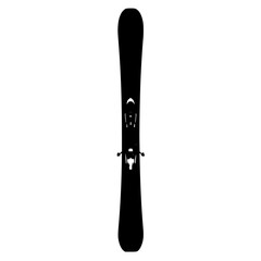 a black silhouette of a snowboard on a white background black, silhouette, skateboard, snowboard , Generative art.