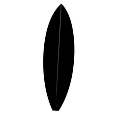 a black silhouette of a surfboard on a white background black, icon, leaf, silhouette, surfboard , Generative art.