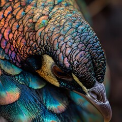 A captivating colorful bird perched gracefully on a branch surrounded by lush green foliage