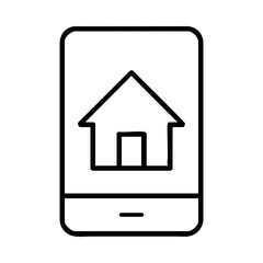 Mobile phone with home icon for smart control