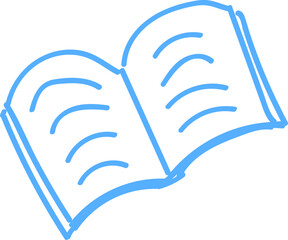 Open Book Line Art Illustration