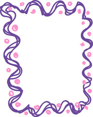 Colorful kindergarten crayon border with doodles 
