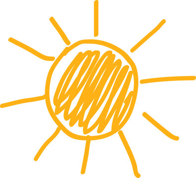 Yellow Sun Drawing