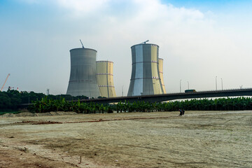 Cooling towers of Ruppur Nuclear Power Plant, Bangladesh