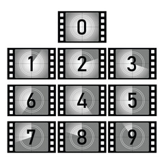 Classic Movie Countdown Frame Vector Illustration