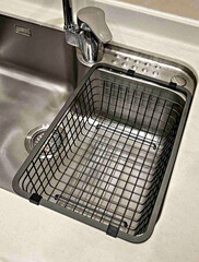 Over-the-Sink Metal Drying Rack Basket for Kitchen Use