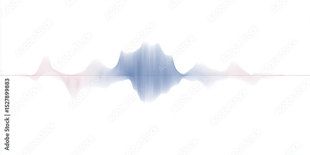 Poster abstract sound wave illustration in soft colors, showcasing fluid lines and gradients, representing 