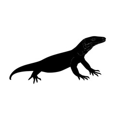 a black silhouette of a lizard on a white background black, lizard, silhouette