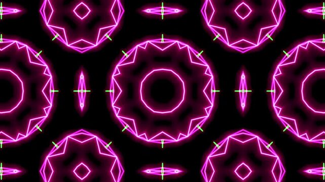 Kaleidoscope video background for VJ. 3D rendering