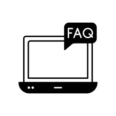 FAQ Question Mark Line Vector Symbol